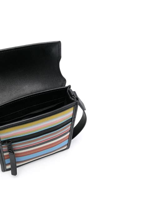 Paul Smith Striped Leather Messenger Bag Farfetch