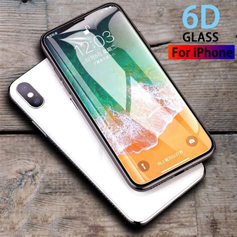 6D Full Cover Tempered Glass For IPhone 8 7 6 6S Plus X Glass Iphone 7