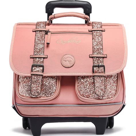 Cam L On Vintage Fantasy Girl Cartable A Roulettes Cm Glossy Pink