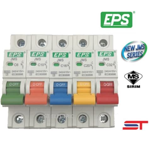 EPS 1Pole MCB 6A 10A 16A 20A 32A 6KA Miniature Circuit Breaker