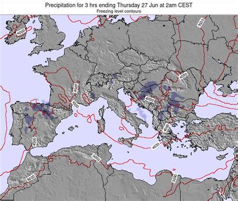 Italy Precipitation for 3 hrs ending Tuesday 03 Aug at 2am CEST