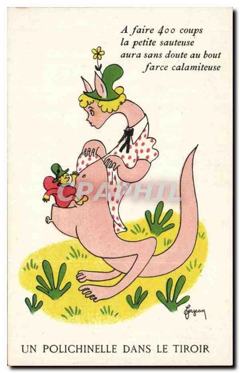 Carte Postale Ancienne Fantaisie Illustrateur Humour Un Polichinelle