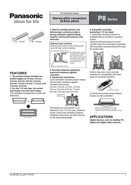 Pdf Data Sheet Panasonic Electric Works Europe Ag