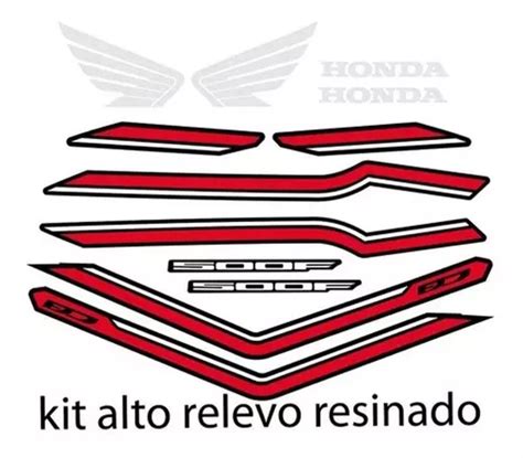 Adesivo Relevo Tanque Moto Cb 500 F 2018 Vermelho Frete grátis