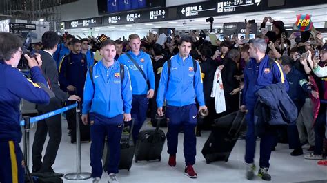 Fc Barcelona Arrival In Japan Youtube