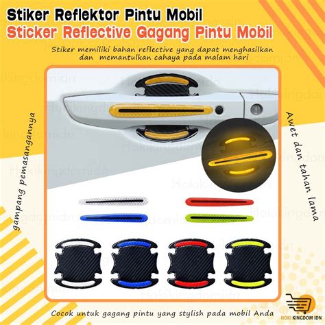 Jual Stiker Reflektor Pintu Mobil Sticker Reflective Gagang Pintu Mobil