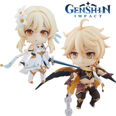 Nuevo Nendoroid Genshin Impac Traveler Aether Lumine Anime Figura Juego