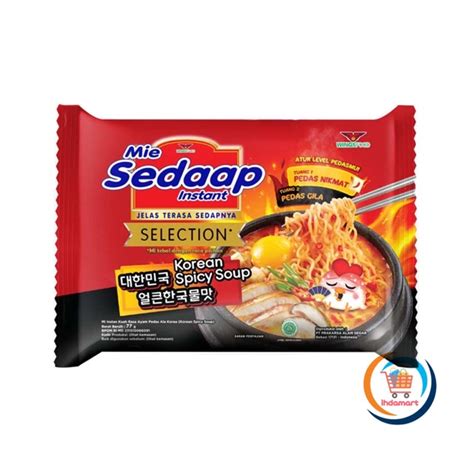 Jual Mie Sedaap Selection Korean Spicy Soup Kuah 77 Gr Isi 10 Pcs