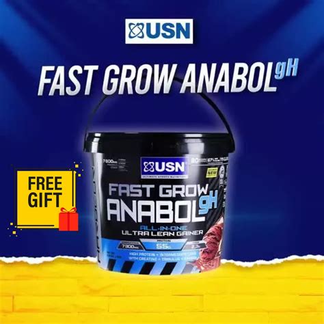 USN Fast Grow All In One Anabolic GH 4kg Lean Muscle Weight Gainer