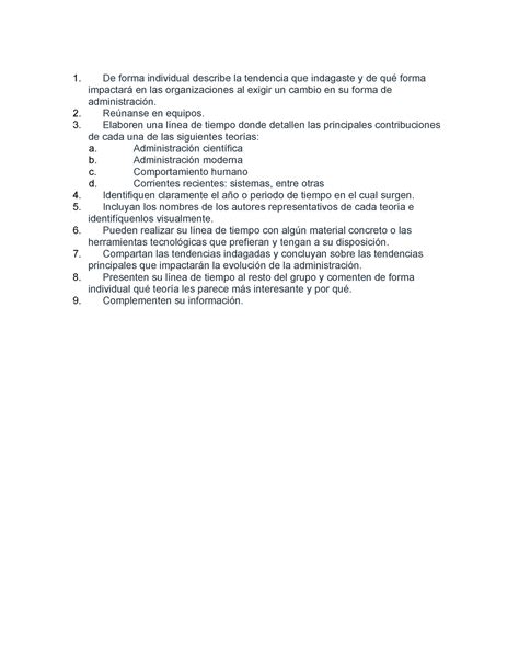 Fundamentos DE Administracion ACT 2 De Forma Individual Describe La