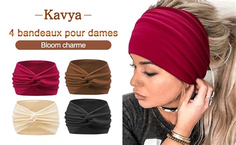 Kavya Bandeau Cheveux Femme Pcs Extra Large Serre Tete Femme