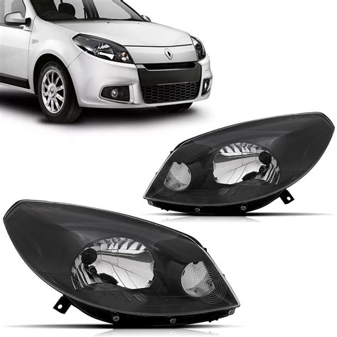 Farol Sandero Stepway Mascara Negra