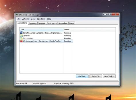 mengatasi laptop  responding windows  hanglemot