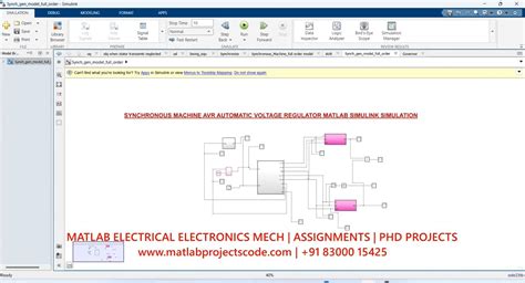 SYNCHRONOUS MACHINE AVR AUTOMATIC VOLTAGE REGULATOR MATLAB SIMULINK