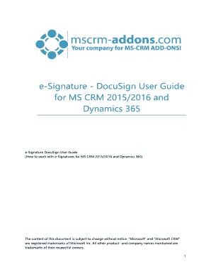 Fillable Online E Signature Docusign User Guide Fax Email Print