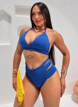 Biquíni Cintura Alta Hot Pant Bojo Trançado 4 Tiras Calica Conjunto de Biquíni