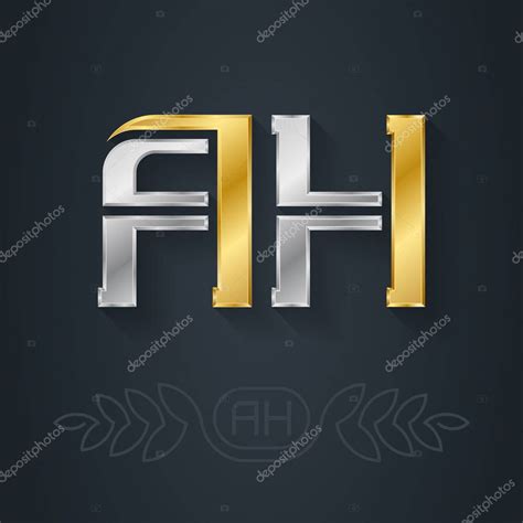 Logo Ah Plantilla De Icono O Logotipo D Ilustraci N Vectorial