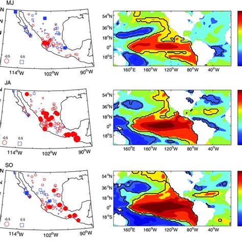 Correlations Between Djf Nino Index And Precipitation And Sst