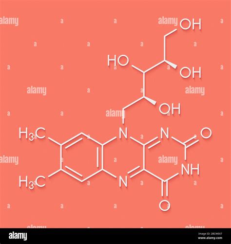 Vitamin B2 Riboflavin Molecule Skeletal Formula Stock Photo Alamy