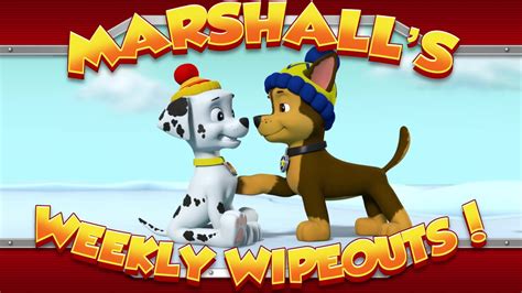 Marshall S Weekly Wipeouts Season Pups Save The Snowshoeing