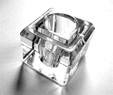 Large Vintage Lead Crystal Paperweight Inkwell Art Deco Etsy