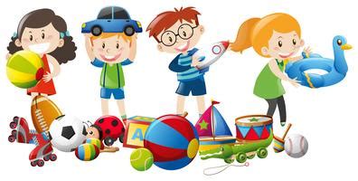 Children Playing Toys Clipart