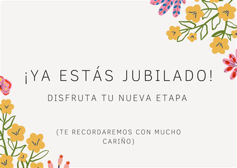 Tarjetas De Jubilaci N Preciosas Para Regalar Este