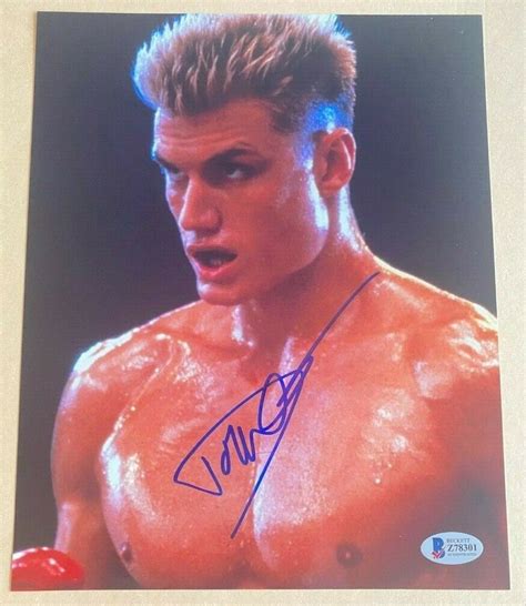 Dolph Lundgren Signed Autographed X Photo Drago Rocky Iv Beckett