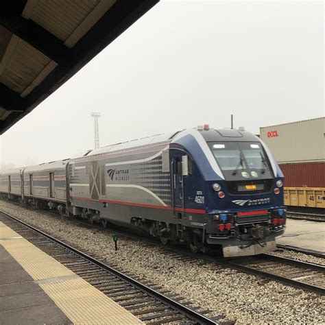 Amtrak Sc 44 Charger 4601 Rolls Into Homewood Station January 2020 R Trainporn