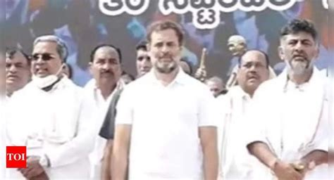 [in] Rahul Gandhi S Bharat Jodo Yatra Enters Poll Bound Karnataka For A 21 Day Leg Times Of