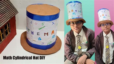 Math Cylindrical Hat How To Make Cardboard Hat Diy Math Crafts