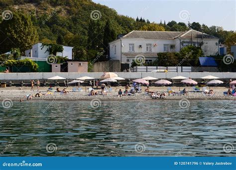 Beach View at Sochi, Russia Editorial Photo - Image of beach, town: 120741796