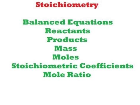 Stoichiometry 1: Moles and Masses | Teaching Resources