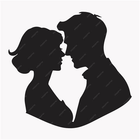 Romantic Couple Silhouette Illustration Premium Ai Generated Vector