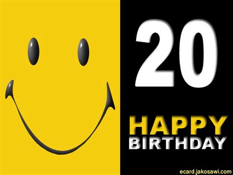 Jakosawi Gratis Wenskaarten E Cards 20 Year Smiley