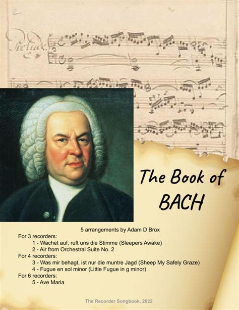 The Book Of Bach Sheet Music Adam Brox Performance Ensemble