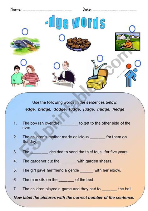 Dge Words Worksheet Dge And Ge Say J Worksheets By Merrycomposition Tpt Roselyn Ray