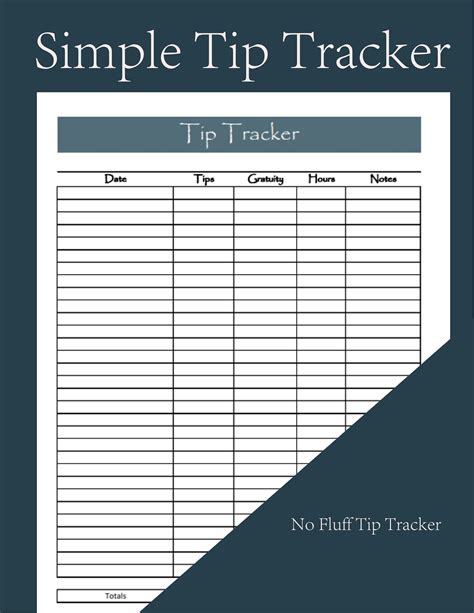 Tip Tracker Bartender Tips Server Tips Tip Log Etsy