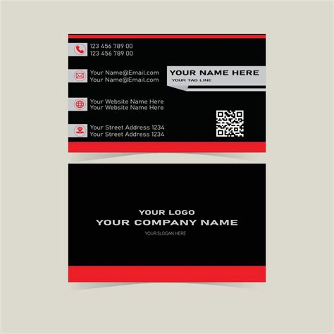 Vector Modern Clean Business Card Template Flat Design Individual