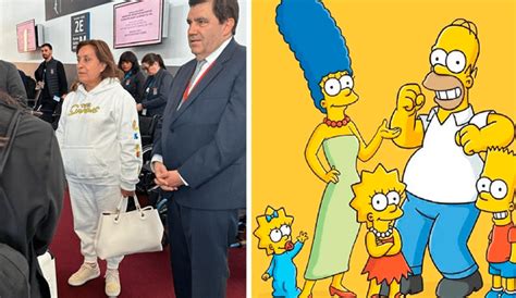 Dina Boluarte Simpson Presidenta Sorprende Con Buzo De Los Simpson