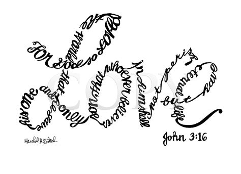 God Is Love John 3 16 Coloring Page Coloring Pages