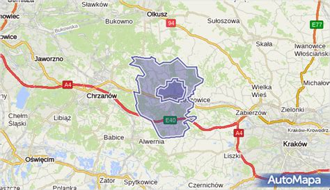 Gmina Krzeszowice Powiat Krakowski Wojew Dztwo Ma Opolskie Na Mapie