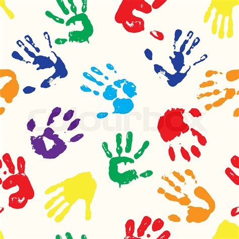 Rainbow Fingerprints Stock Vector Colourbox