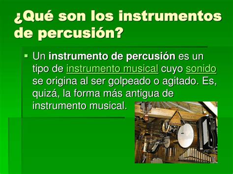 PPT Los instrumentos de percusión PowerPoint Presentation free