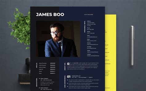 James Boo Ui Ux Designer Resume Template Templatemonster