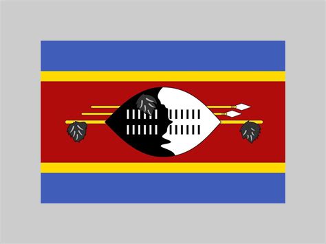 Eswatini flag, official colors and proportion. Vector illustration ...