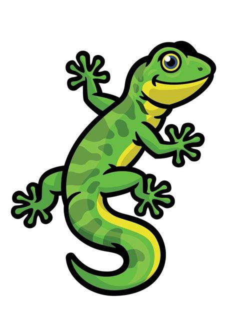 Cute Character Of Gecko Lizard 23155069 Vector Art At Vecteezy