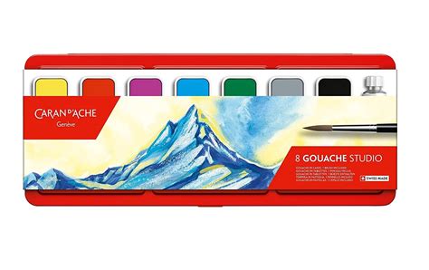 Amazon CREATIVE ART MATERIALS Caran D Ache Gouache Studio 8 Pans