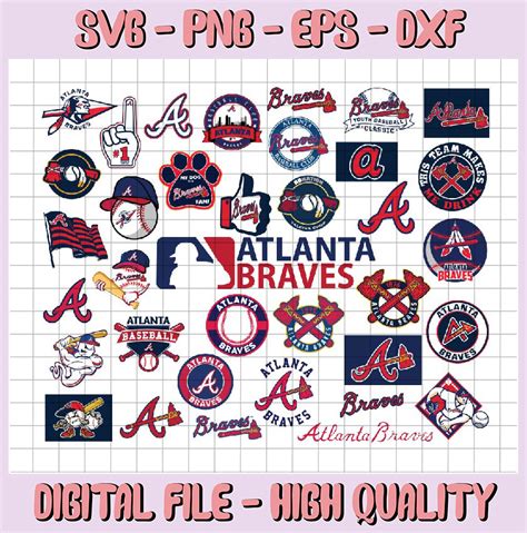 Atlanta Braves Svg Baseball Team Svg Bundle Svg Files Ml B Inspire