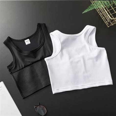 Lesbian Quick Dry Vest Tank Crop Top Ftm Tomboy Bandage Breast Chest